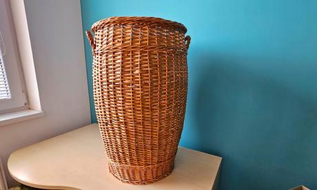 Veľký prútený kôš, 74 cm, hnedý, 