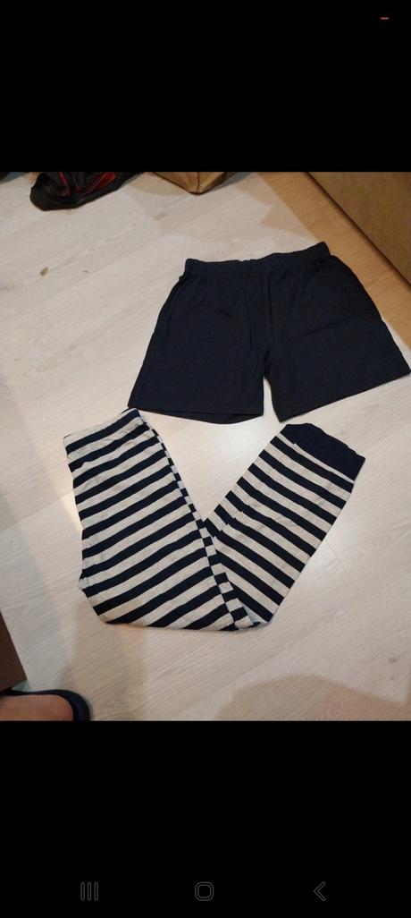 2x pyžamove nohavice, h&m,134