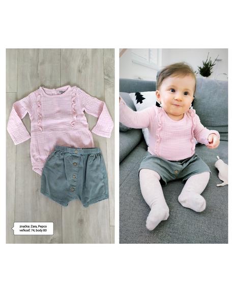 Komplet body a kraťase, zara,74