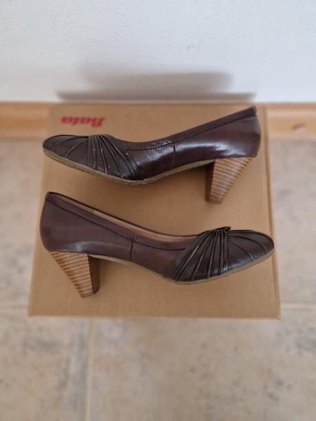 Kožené topanky 37 hnedé, 37