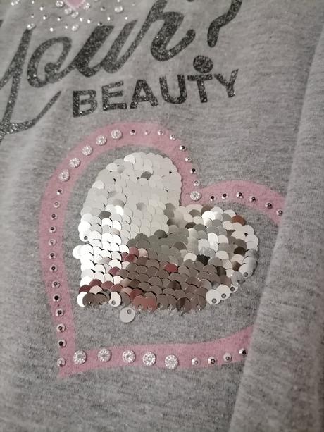 Sivá mikina s flitrami, 152