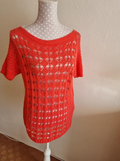 Koralový pletený top m, m