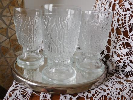 Retro poháre pudingové šľahačkové,6 kusov, 