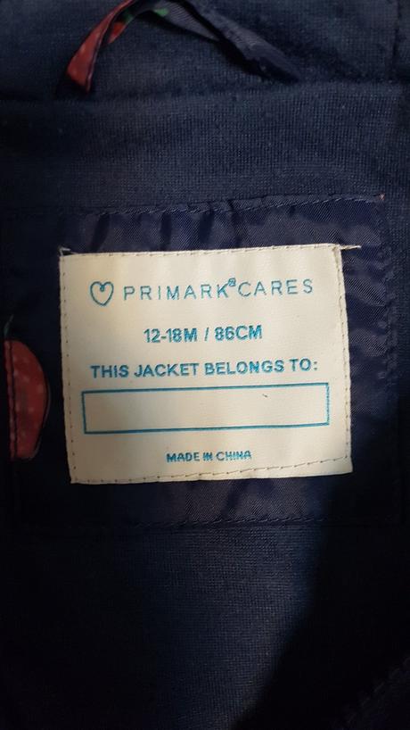 Prechodná vetrovka, primark,80