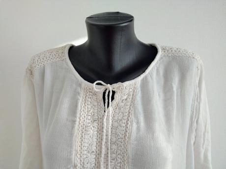 Letná boho tunika janina s čipkou a strapcami, 56