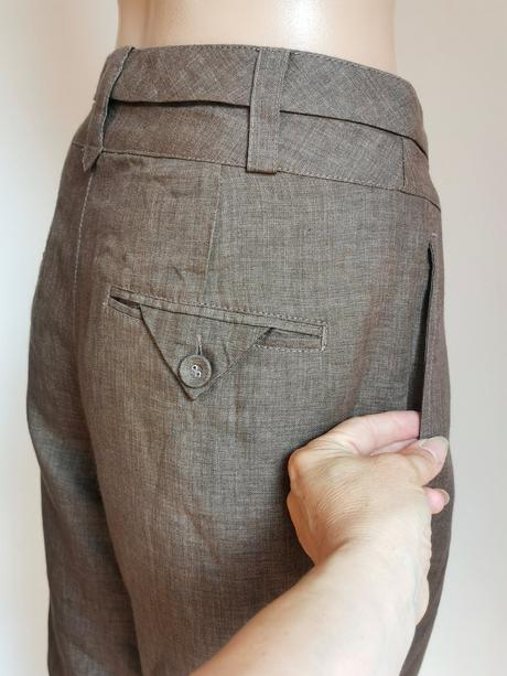 Ľanové nohavice, h&m,m