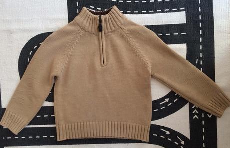 Béžový bavlnený pulovrík, 5 r., 110
