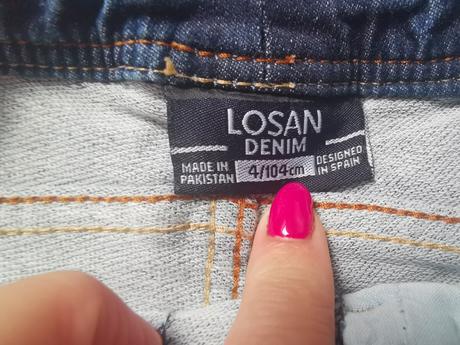 Krátke riflové nohavice losan, losan,104