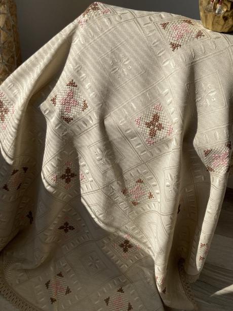 Obrus krémový -priemer-175 cm,, 