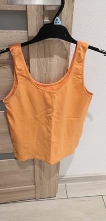 Oranžové elastické tričko, s