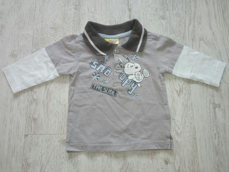 Tričko s golierom dlhý rukáv 62, 62