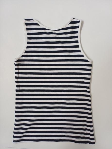 Tielko pruhované - tričko bez rukávov, h&m,122