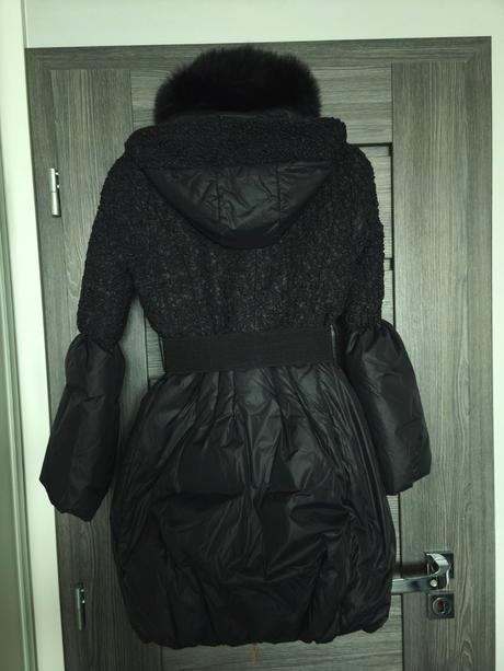 Zimna paperova bunda s pravou kozusinkou, s