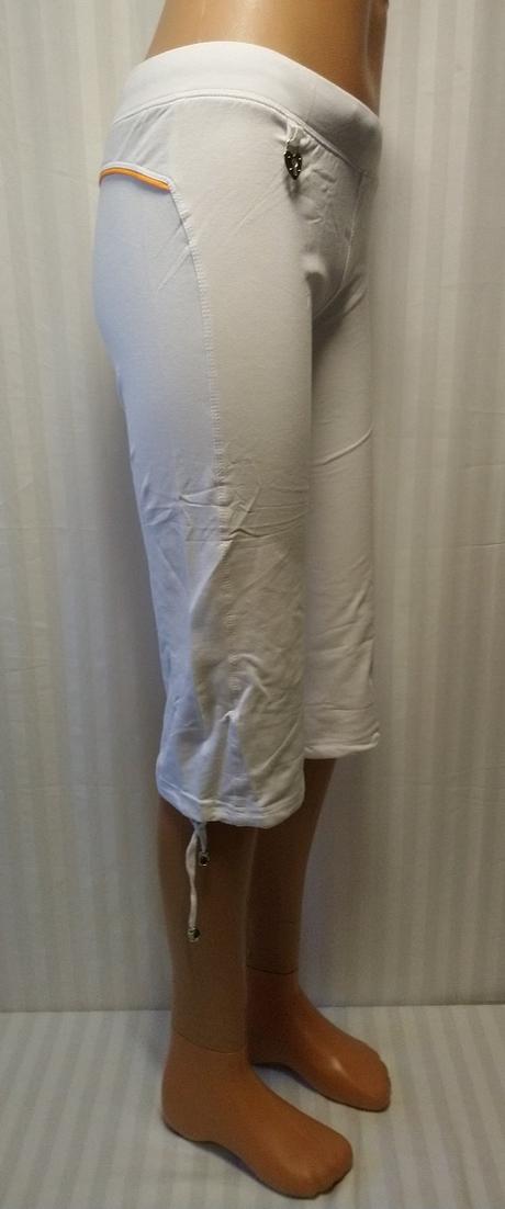 Dámske biele elastické trištvrťáky, kleopatra, m, m