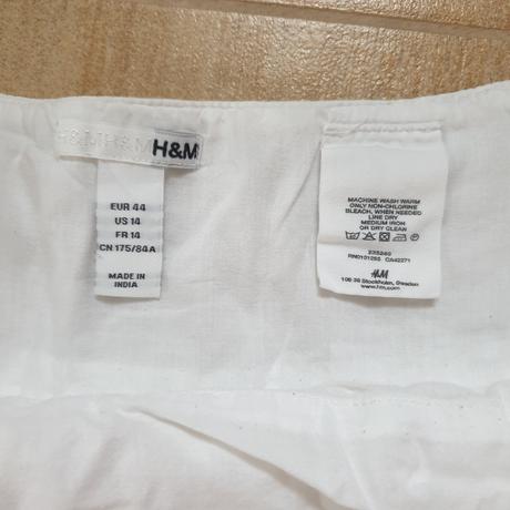 Sukňa biela madeirová h&m, h&m,42