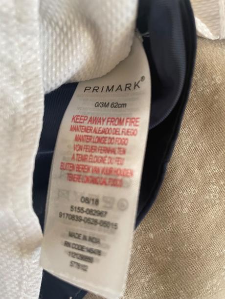 Slávnostný komplet pre novorodencovi, primark,62