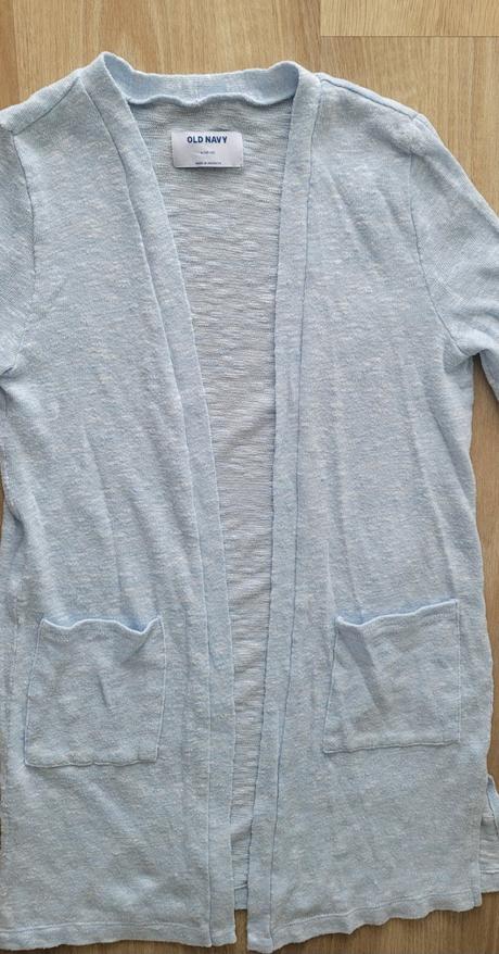Bledomodry predlzeny cardigan, old navy,140