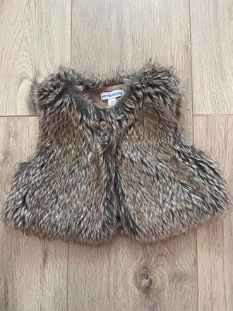 Kozusinova vesta pre dievcatko, vertbaudet,74