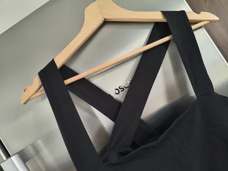 Massimo dutti čierny bavlnený top l, l