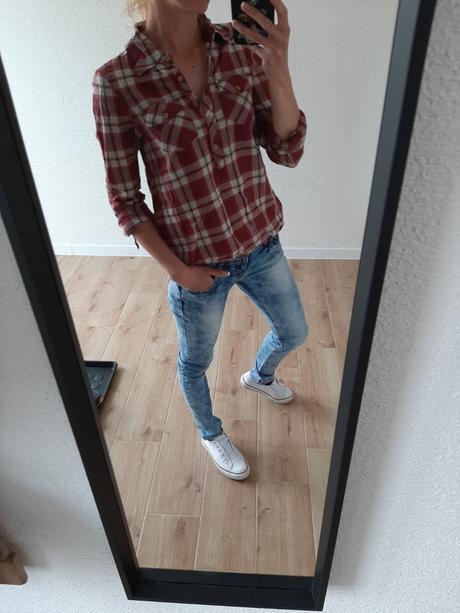 Karovaná košeľa, fishbone,xs