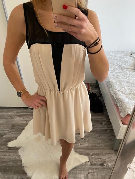 Béžové šaty, xs