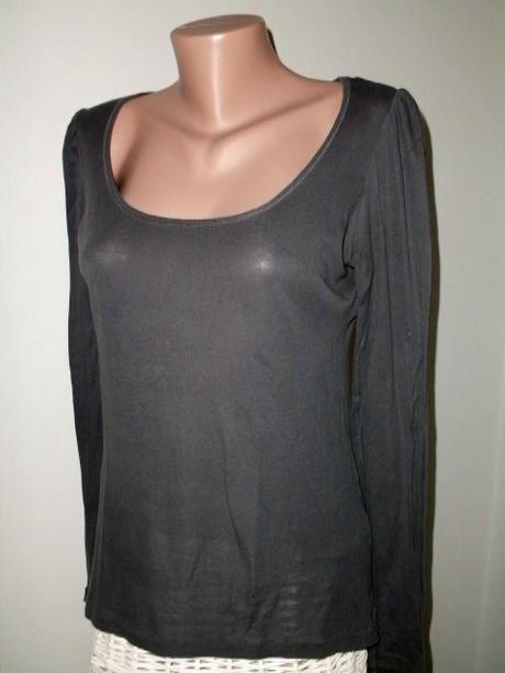 Jednoduchý sivý nátelník s balónikovými rukávmi, l