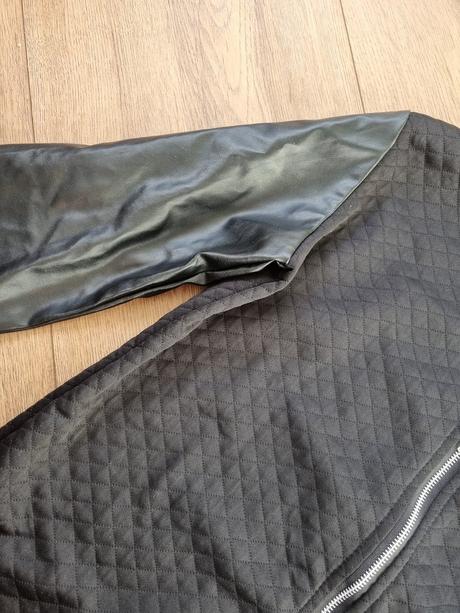 Koženkovo-úpletová bundička veľ. 38, 38