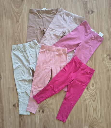 6x dievčenské legíny, h&m,110