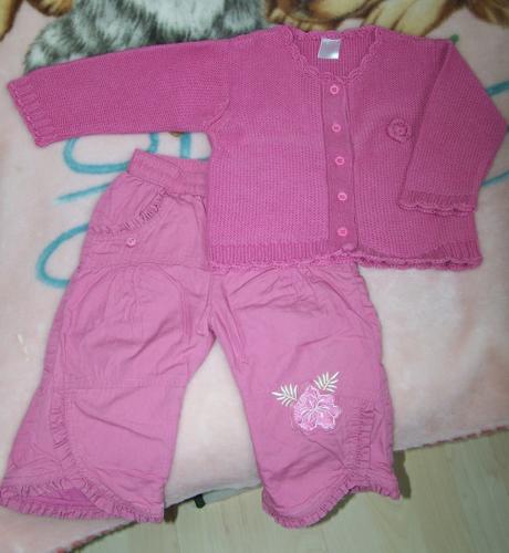 Prekrásny troj komplet na jar, jeseň, dirkje,80