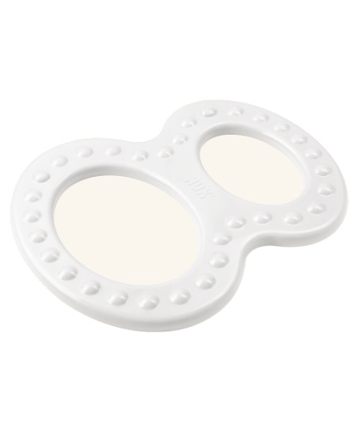 Nuk hryzátko "8" bielo/fialové,