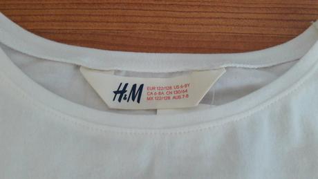 Tričko s flitrovým nápisom (veľkosť 122/128), h&m,122 / 128