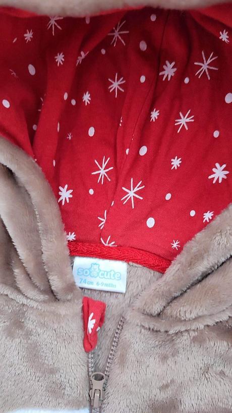 Detský vianočný overal, sobík, veľkosť 74, pepco,74