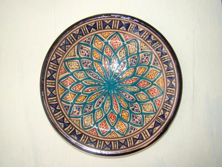 Glazovaný dekoračný/dezertný tanier, 