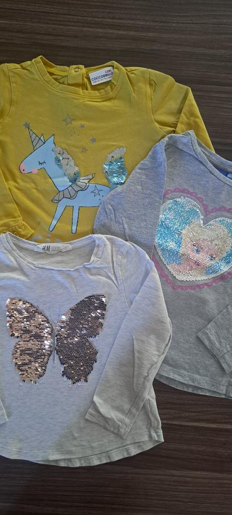 3x tričko, h&m,104