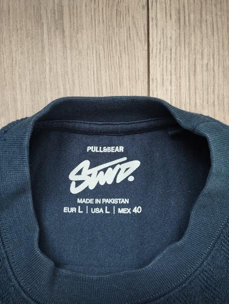 Modré tričko, pull&bear,l