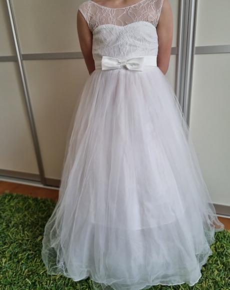 Biele slavnostne saty 128, 128