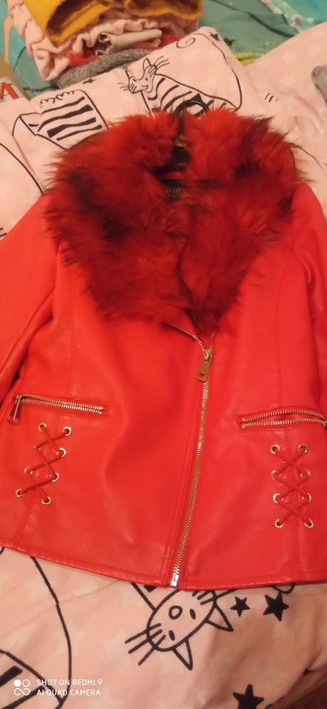 Zateplená koženková bunda, 146