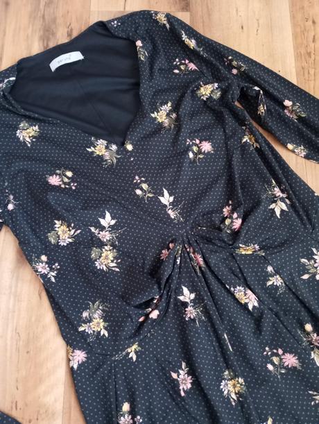 Šaty bodky kvety, l