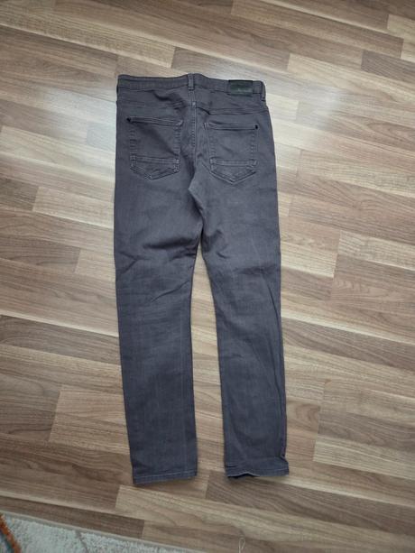 Rifle šedé - skinny fit stretch, h&m,170