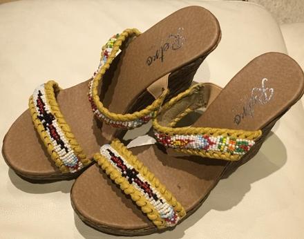 Retro vsuvky/šlapky na platforme-číslo 37, 37