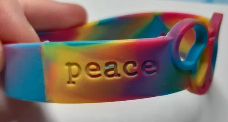 Disney dúhový silikónový náramok peace & love, disney