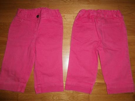 2x  trištvrťové nohavice, 116