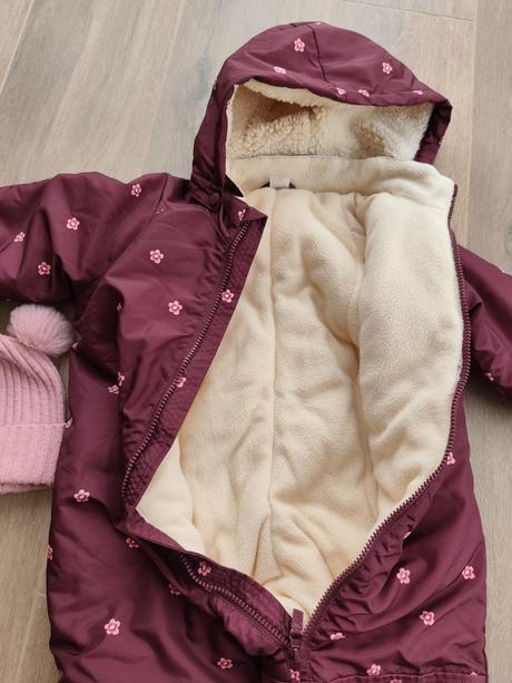 Hrubá zimná kombinéza h&m burgundi, h&m,92