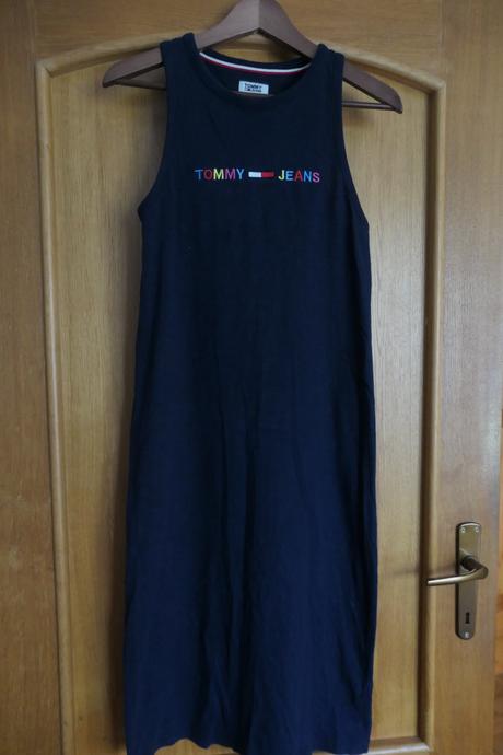 Tommy hilfiger original krasne dlhsie saty s/m, tommy hilfiger,s