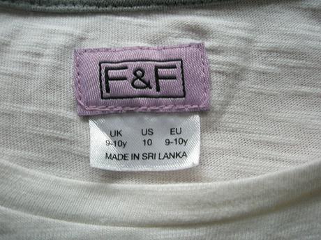 Tričko zn. f&f s trblietavým nápisom veľ. 140, f&f,140