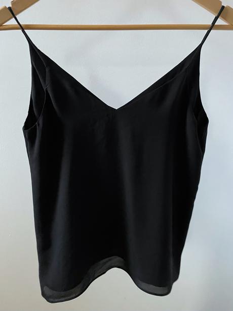 H&m elegantné šifónové tielko v-čkový výstrih, h&m,xs