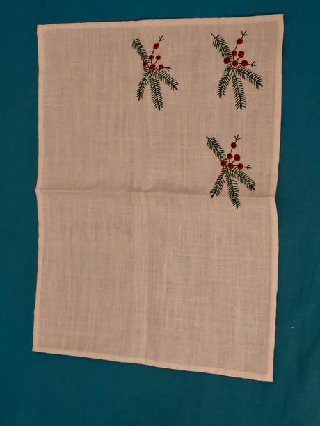 Vianočný plátený obrúsok pod tanier,