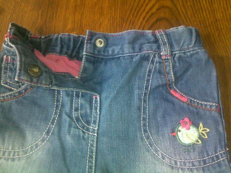 Podšité riflíky s výšivkami, marks & spencer,86