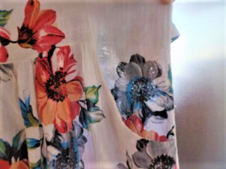 Naturálne biele kvetované šaty over size, xl