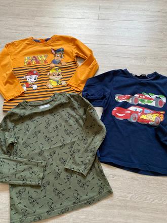 Trička 3ks 122/128, 122